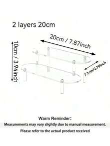 1pc Transparent Acrylic Tiered Display Stand, Versatile Desktop Acrylic Organizer For Figurines, Perfumes, Cosmetics, Accessories. Multi-Layer Organizer Display Stand Cake Stand Perfume Rack, Home Storage Display Stand Jewelry Cosmetics Display Stand - Multicolor - View 2