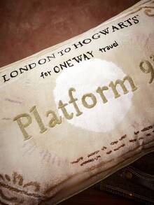 HARRY POTTER X SHEIN Ticket Modeling Throw Pillow - Brown - View 6