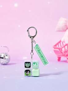 THE POWERPUFF GIRLS X Joivida 可愛卡通鋅合金吊飾，適用於鍵盤、包包、紀念品與收藏品，適合作為禮物，也適用於錢包與書包 - 彩色 - 查看 9