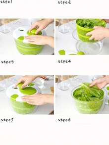 1Pc Manual Fruit Vegetable Salad Spinner Kitchen Salad Dehydrator Hand Crank Water Draining Drying Tool For Washing Fruits Vegetables Household Kitchen Gadget Supplies - Drain Basket - View 7