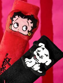 Betty Boop x SHEIN 1Pc Seat Belt Shoulder Cover, Green - betty - View 5