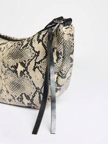 MUSERA Snake Print Bag Detail Festival Rave Ibiza Clubbing Streetwear Summer Fall Winter Python Pattern Zippered Purse Night Out Evening Clutch Retro Style - snake pattern - View 8