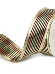 1.5 Inch Wired Edge Ribbon, 25 Yards Per Roll, Assorted Plaid Check Sheer Fabric Wired Ribbon, Multi‑Pattern Decorative Ribbon For Gift Wrapping, Bow Making, Christmas Holiday Home Decoration, DIY Craft Ornament Supplies - multicolor - View 12