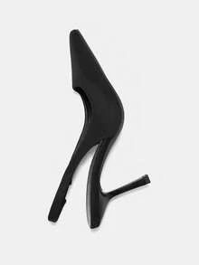 Bholvia Ladies Pointed Back Strap Slingback Low Vamp Spring Shoes Work Shoes Suede Shoes Rear Strap Shoes Black - Black - View 5