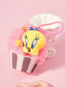 LOONEY TUNES X SHEIN 1個 Tweety 超柔軟泡棉海綿，趣味加大設計附掛繩，適合沐浴使用（海綿顏色隨機） - 粉色 - 查看 2