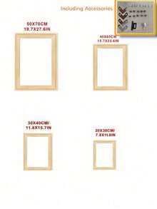 1Set, Wooden Frame DIY, Canvas Oil Painting, Pine Frame, Mural, Diamond Frame, Stretched Silk Frame, Practice Canvas, Wooden Inner Frame, Living Room, Bedroom, Home Decoration Gifts, Birthday Graduation - multicolor - View 8