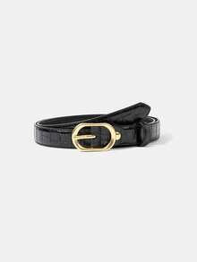 MOTF PREMIUM PRE BLACK SLUB PATTERN FASHION BELT - Slub black - View 2