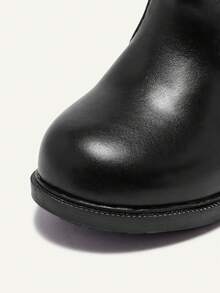 Cozy Pixies Autumn And Winter Fashion Versatile Fun Cute Comfortable Wear-Resistant Black Basic Girls Chelsea Boots Baby Boots - Black - View 7