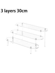 1pc Transparent Acrylic Tiered Display Stand, Versatile Desktop Acrylic Organizer For Figurines, Perfumes, Cosmetics, Accessories. Multi-Layer Organizer Display Stand Cake Stand Perfume Rack, Home Storage Display Stand Jewelry Cosmetics Display Stand - Multicolor - View 13