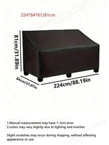 Outdoor Sofa Cover Heavy Duty Waterproof Sun Resistant Character Cover For Patio Garden Lawn Balcony Seating Dustproof Furniture Protector Loveseat Bench Chair Cover - black - View 7