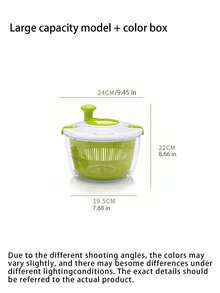 1Pc Manual Fruit Vegetable Salad Spinner Kitchen Salad Dehydrator Hand Crank Water Draining Drying Tool For Washing Fruits Vegetables Household Kitchen Gadget Supplies - Drain Basket - View 9