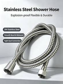 Stainless Steel Shower Hose Burst Proof, Durable Bathroom Flexible Hose For Rain Shower Head, G 1/2 Universal Fit, Easy DIY Install, Silver Bath Accessory - Encryption Tube - View 7
