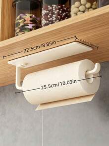 1PC UnderCabinet Paper Towel Holder Shelf SelfAdhesive WallMount Sturdy Plastic Rustproof SpaceSaving Vertical Rack EasyInstall Kitchen Bathroom Laundry Quick Access Strong Load Bearing Modern Essential - View 7