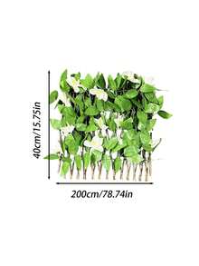 1pc Retractable Privacy Screen Fence, Suitable For Balcony, Patio, Outdoor, Artificial Privacy Screen Decor, Faux Ivy Fence Panel, Suitable For Outdoor Wall, Background Wall, Garden, Backyard, Home Decor - Multiple Styles - View 14