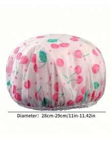 Reusable Waterproof Shower Caps For Women, Random Cute Printed Bath Hair Caps With Elastic Band, Multi‑Purpose Hair Bonnet For Shower, SPA, Kitchen, Salon, Assorted Random Patterns - Multicolor - View 4