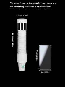 1Pc Disposable Cup Dispenser, Automatic Lifting Cup Holder, No Drilling Water Cup Storage Organizer For Home Office Hotel Dormitory - Multicolor - View 4