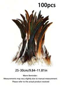 100 Pieces Rooster Tail Feathers, Suitable For Carnival Party Performance Costumes Decoration, Diy Headpiece Feathers, Wedding Decoration Headpiece Feathers - Multicolor - View 28