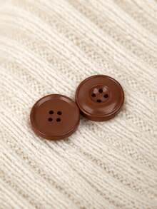 Round Resin Buttons-Versatile Decorative Fasteners For Sweaters And Shirts; Ideal For Kindergarten Children's DIY Crafts And Button Art. - 50pcs - View 5