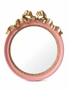 Muroi Mono 1Pc Resin Retro Baroque Hand Mirror, Ins Luxury Embossed Floral Princess Lolita Makeup Mirror, Clear Portable Handheld Cosmetic Mirror For Salon Grooming & Room Ornament, Nice Present For Birthday, Valentine's Day, Mother's Day, Thanksgiving Day - Multicolor - View 12