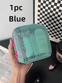 Joivida A Mini Macaron-Colored Mesh Bag With Wallet Design, For Makeup, Tissues, Or Tampons, Perfect For Girls At Home, Travel, Or School. - Multicolor - View 12