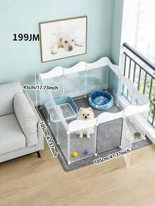 1 Indoor Small Dog Fence, Suitable For Pets Such As Puppies And Rabbits, Foldable Isolation Door, Pet Fence - Multicolor - View 1