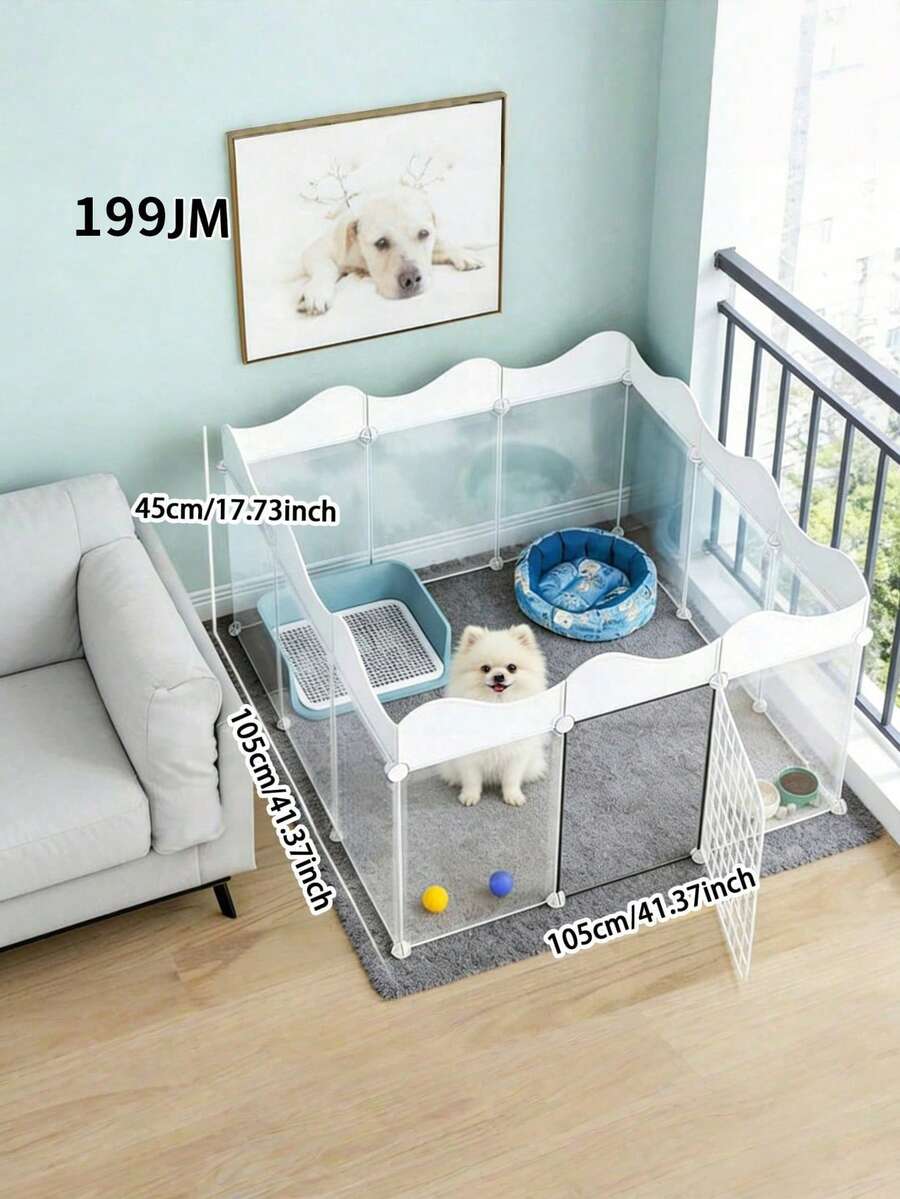 1 Indoor Small Dog Fence, Suitable For Pets Such As Puppies And Rabbits, Foldable Isolation Door, Pet Fence - Multicolor - View 1