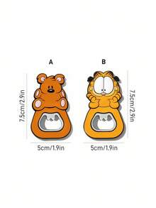 GARFIELD | SHEIN Interesting Animal Shape Refrigerator Magnet, Good Decoration For Refrigerator, Bottle Opener, Suitable For Kitchen,Drinking - Multicolor - View 3