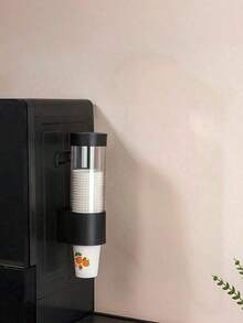 1Pc Disposable Cup Dispenser, Automatic Lifting Cup Holder, No Drilling Water Cup Storage Organizer For Home Office Hotel Dormitory - Multicolor - View 13