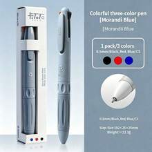 Pulpen Ballpoint 3 Warna, Pulpen Ballpoint Multiwarna 3-in-1 yang Dapat Ditarik dengan Tinta Hitam, Merah, Biru Cepat Kering, Pulpen Ballpoint Ujung Ganda CS, Pulpen Multiwarna Warna Lembut, Untuk Kantor, Sekolah, Mencatat, Menulis, Menandai, Kembali ke Sekolah - Bulat - View 16