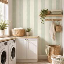 1PC Pastel Vertical Stripe Peel & Stick Wallpaper, Removable PVC Wall Decor For Nursery, Kids Room & Playroom - Multicolor - View 8