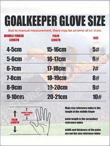 1 Pair Soccer Goalkeeper Gloves Football Match Protective Finger Gloves, Anti-Slip Breathable Training Soft Wear-Resistant Gloves - Multicolor - View 4