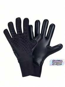 1 Pair Soccer Goalkeeper Gloves Football Match Protective Finger Gloves, Anti-Slip Breathable Training Soft Wear-Resistant Gloves - Multicolor - View 1