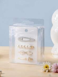 Multi‑Pack Clear PVC Hanging Display Boxes With Hang Tab Hole, 0.3mm Thickness Transparent Plastic Packaging Boxes For Hair Clips Jewelry Earrings Small Gift Crafts Retail Display - White transparent - View 8