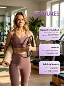 Portable EVA Pilates Ring Yoga Resistance Band, Home Fitness Equipment For Full Body Sculpting, Pelvic Floor Muscle Training, Inner Thigh Slimming, And Back Toning - Multicolor - View 6