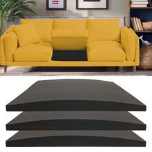40D Curved Sofa Cushion Support, Designed To Address Sagging Seats. Plug-In High-Resilience Sofa Cushion, Used To Repair Sofa Sagging And Enhance Comfort. Dimensions: 20"X20"X2", Black - Black - View 2