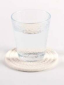 1pc Polyester Coaster, Minimalist Plain Woven Coaster For Home - Multicolor - View 4