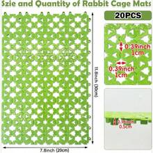 塑料兔子籠墊防漏墊，小型動物籠底墊，適用於兔子、貓、狗、倉鼠、小鼠、龍鼠、天竺鼠及其他小型寵物的墊墊 - 查看 3