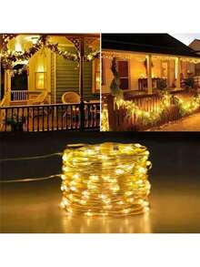 20m 200‑LED String Lights, Warm White, USB Powered. Suitable For DIY Weddings, Dorms, Bedrooms, Parties, Floral Decorations, Birthday Decor, Campus Decorations, Holiday Decorations, Courtyard And Garden Decorations, Etc. - Warm White - View 10