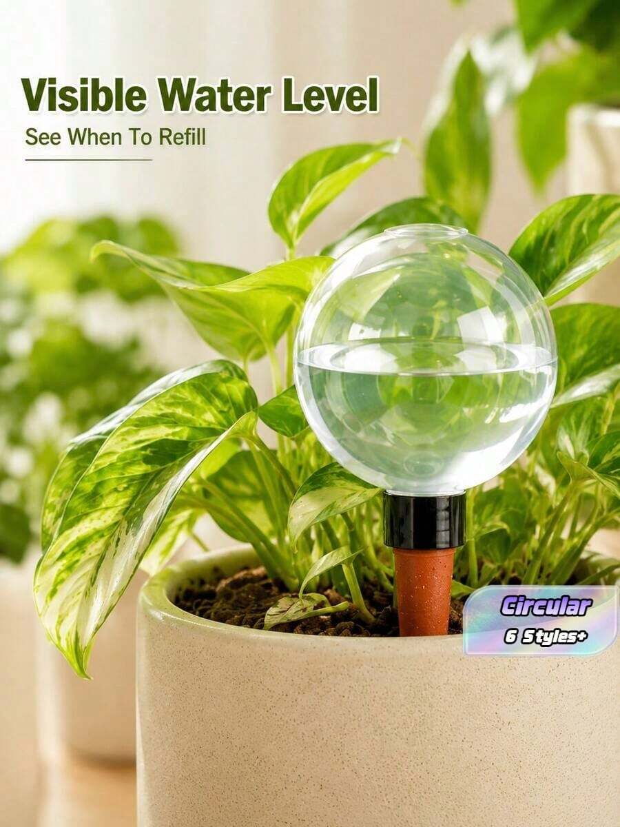 3/2/1pc 500ml Self-Watering Lazy Planter, New Drainage Device, Small Succulent Plant Drip Irrigation System - Spherical - View 1