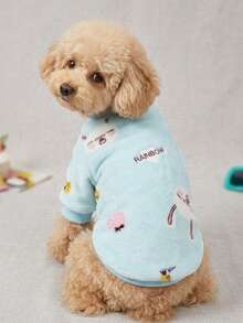 PETSIN Letter Pattern Fleece Cute Warm Sweatshirt, Autumn/Winter - Multicolor - View 3