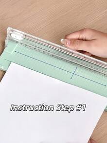 1-Pc A4 Paper Trimmer, Portable Double-Sided Manual Cutting Tool With Ruler, Small Desktop Paper Cutter For Office, Home, And Craft, Multifunctional Cutter For Cards, Photos, Scrapbooking – Random Style, Sturdy And Easy To Use. - Multicolor - View 5