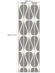 1PC Black White Diagonal Geometric Line Teardrop Pattern Self Adhesive Peel And Stick Removable Wallpaper Sticker For Cabinet Countertop Bedroom Kitchen Wall Decoration Living Room Furniture Wardrobe Door Surface Covering - multicolor - View 13