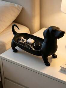 1 3D Printed Sausage Dog Storage Tray, Dresser Ring And Watch Organizer, Home Gift, Cute Dog Shape Storage Box, Home Decoration, Tray, Decorative Style, Room Decoration And Personalized Gift - Multicolor - View 2