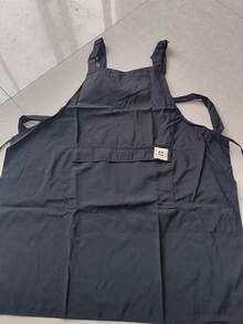 1PC Adjustable Cross-Back Kitchen Apron With Large Pocket, Water-Resistant Cotton Apron For Cooking Baking Gardening, Stylish Solid Color Apron For Women Men, Anti-Oil Apron For Home & Work - Multicolor - View 19
