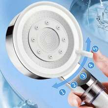 5-Mode Filter Shower Head With 5 Extra Replacement Filters, Bathroom Shower Filter Sprayer With Pressure Boosting, Lightweight Shower Head Convenient For Rv, Camping, Outdoor Use, Bathroom Accessories. Hose Not Included. - Multicolor - View 5