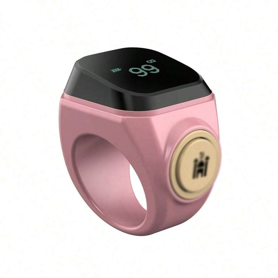 Smart Ring Bluetooth Electronic Ring Counter Worship Time Reminder Count Prayer Ring Counter - pink - View 1