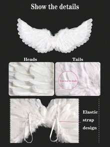 3PCS LIGHTWEIGHT DECORATIVE ANGEL DEVIL WINGS SET FOR COSPLAY WEDDING TRAVEL PHOTOGRAPHY PARTY STAGE PERFORMANCE FESTIVAL DECOR COSTUME PROPS ACCESSORIES GIFT - Multicolor - View 9