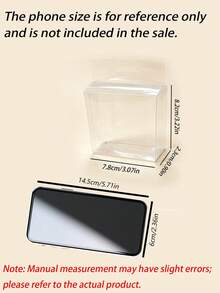 Multi‑Pack Clear PVC Hanging Display Boxes With Hang Tab Hole, 0.3mm Thickness Transparent Plastic Packaging Boxes For Hair Clips Jewelry Earrings Small Gift Crafts Retail Display - White transparent - View 4