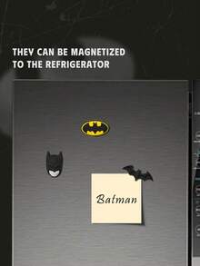 BATMAN X SHEIN 85th 3pcs/Set Bat And Hero Pattern Refrigerator Magnets - Batman - View 3