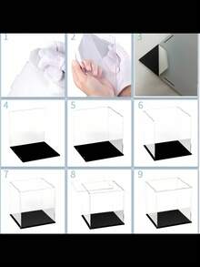 1Pc Clear Acrylic Display Case Dustproof Cover Box For Figures Statues Trophies Balls Models Building Blocks Collectibles Memorabilia Crafts Protective Exhibition Showcase - multicolor - View 5